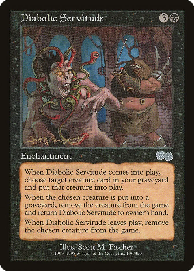1998 Urza's Saga Diabolic Servitude uncommon #130 uncommon card image