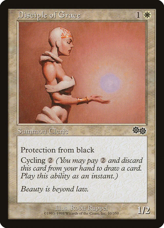 1998 Urza's Saga Disciple of Grace common #10 common card image