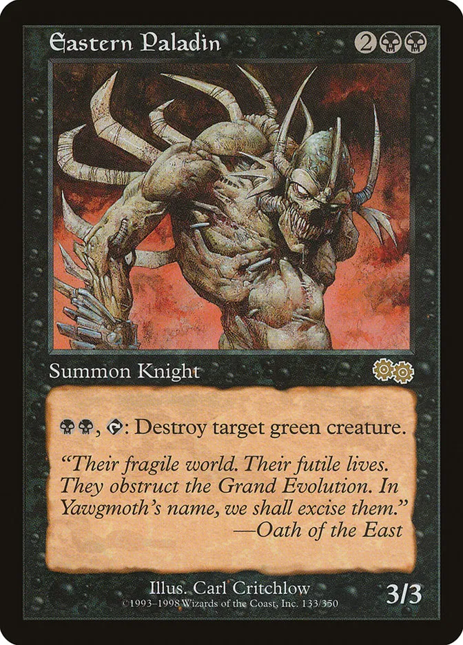 1998 Urza's Saga Eastern Paladin rare #133 rare card image