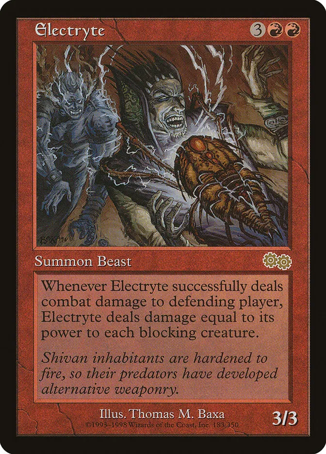 1998 Urza's Saga Electryte #183 rare card image