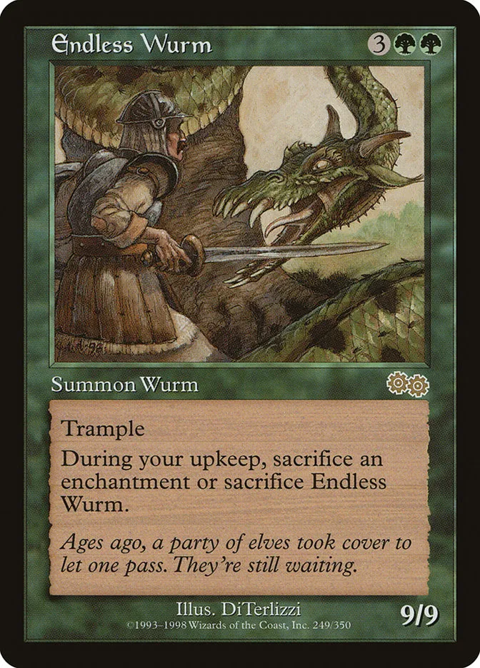 1998 Urza's Saga Endless Wurm rare #249 rare card image