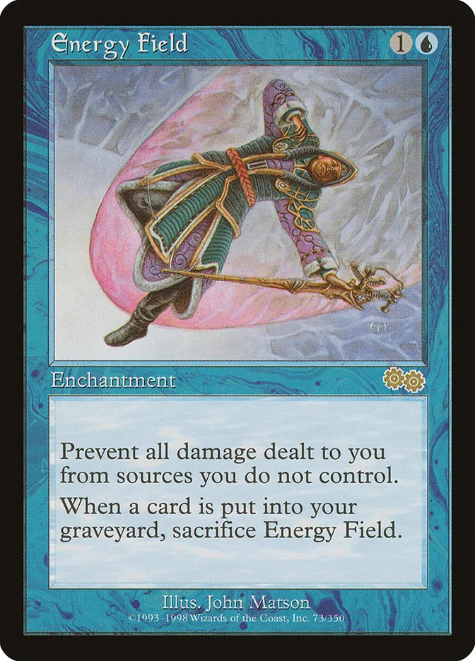 1998 Urza's Saga Energy Field rare #73 rare card image