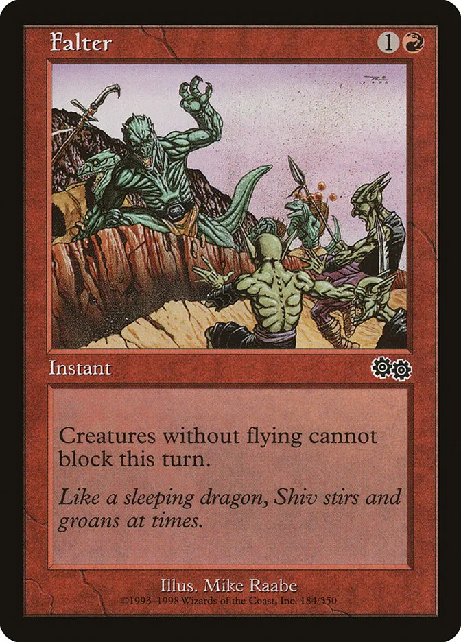 1998 Urza's Saga Falter common #184 common card image