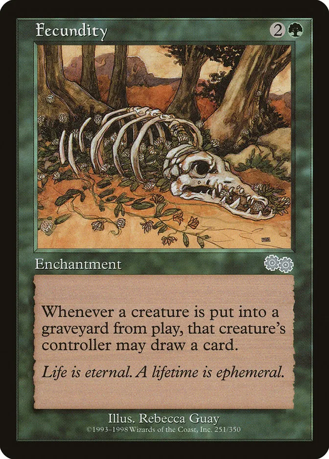 1998 Urza's Saga Fecundity uncommon #251 uncommon card image