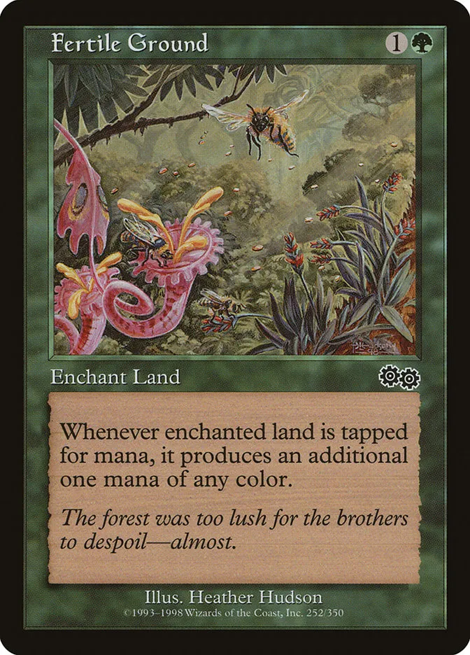 1998 Urza's Saga Fertile Ground common #252 common card image
