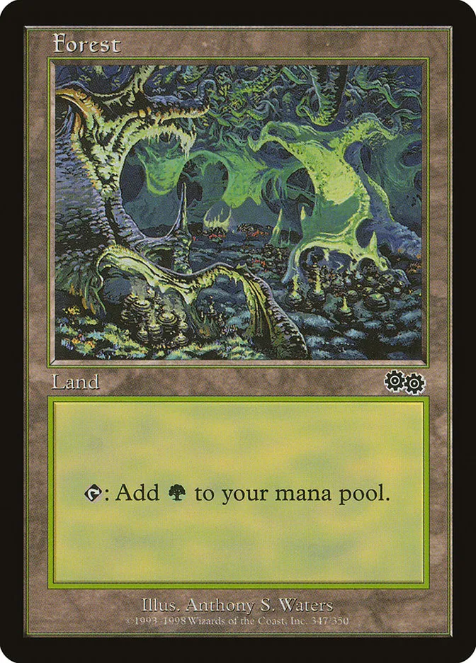 1998 Urza's Saga Forest common #347 common card image
