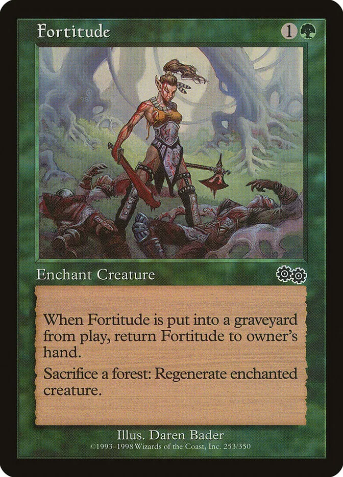 1998 Urza's Saga Fortitude common #253 common card image