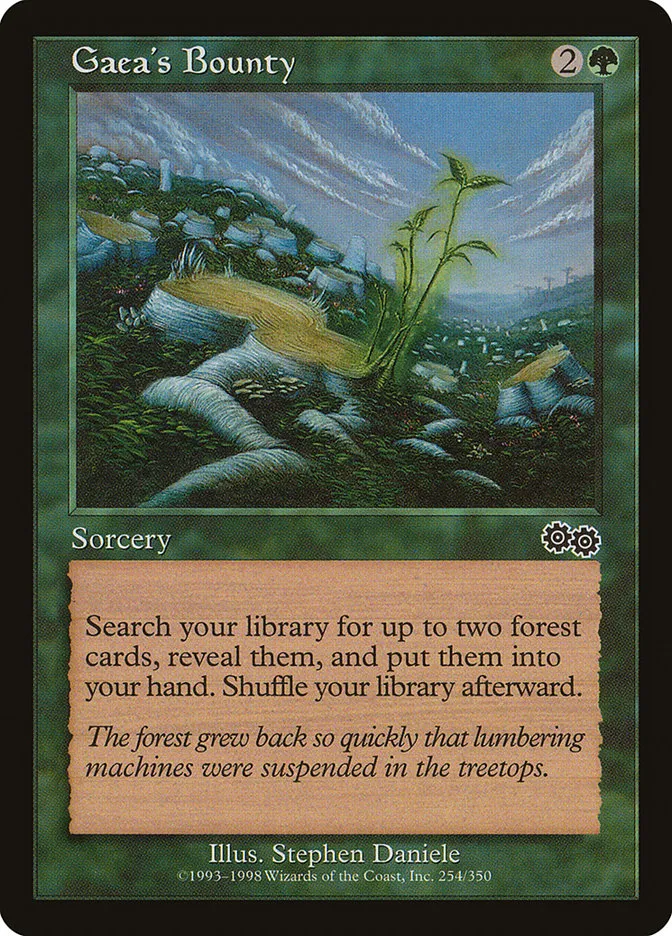 1998 Urza's Saga Gaea's Bounty common #254 common card image