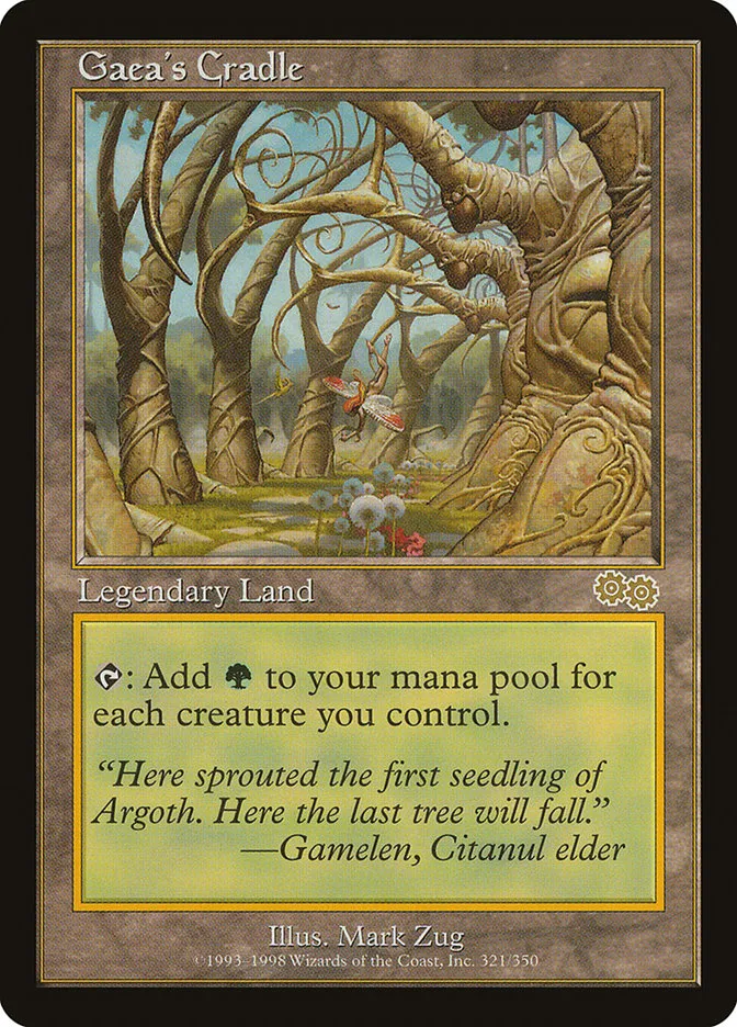 1998 Urza's Saga Gaea's Cradle rare #321 rare card image