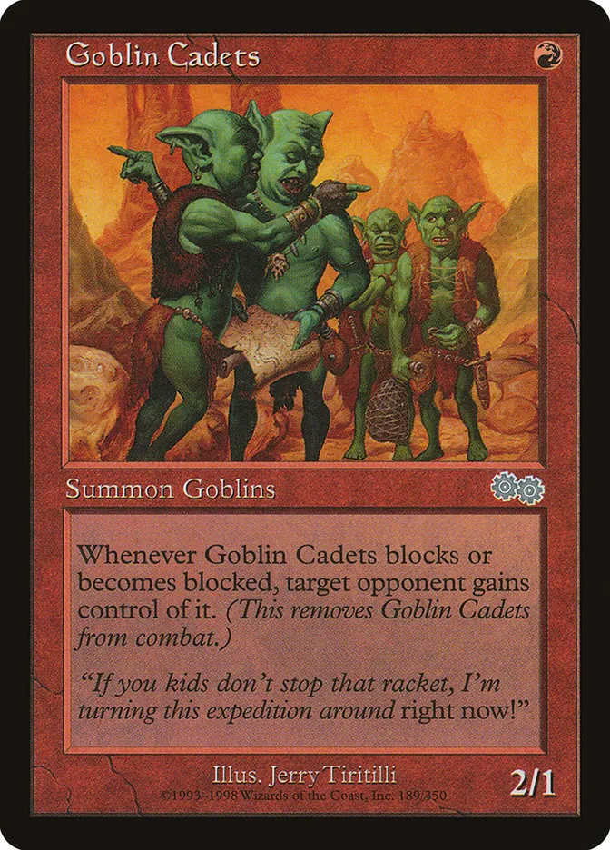 1998 Urza's Saga Goblin Cadets #189 uncommon card image