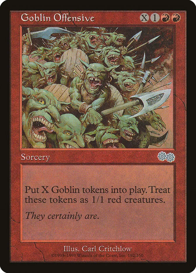 1998 Urza's Saga Goblin Offensive uncommon #192 uncommon card image