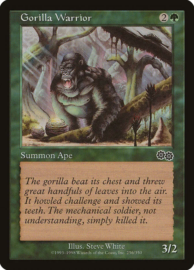 1998 Urza's Saga Gorilla Warrior common #256 common card image