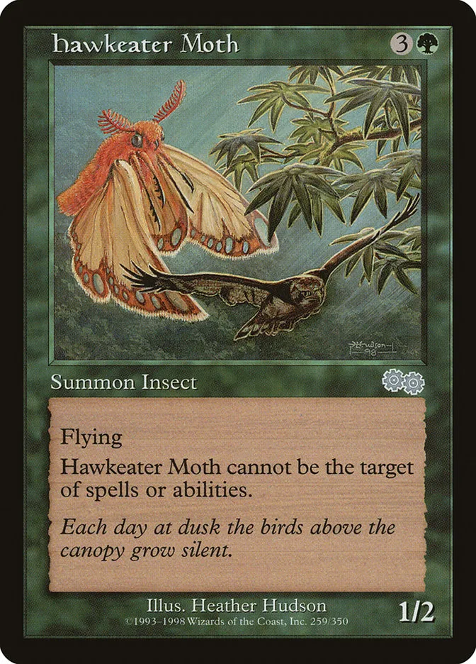 1998 Urza's Saga Hawkeater Moth uncommon #259 uncommon card image