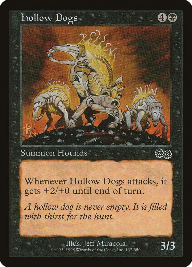 1998 Urza's Saga Hollow Dogs common #137 common card image