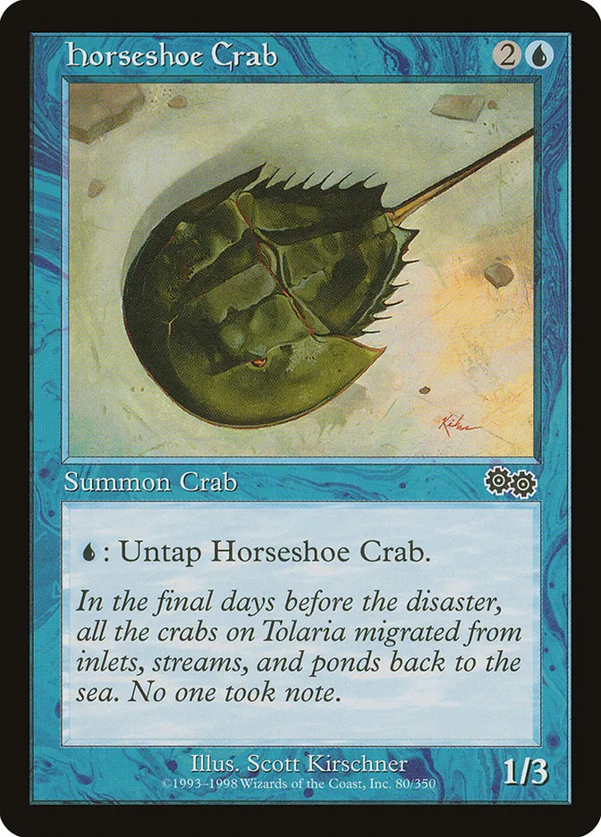 1998 Urza's Saga Horseshoe Crab common #80 common card image
