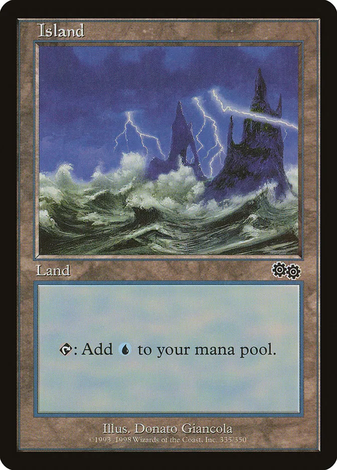 1998 Urza's Saga Island common #335 common card image
