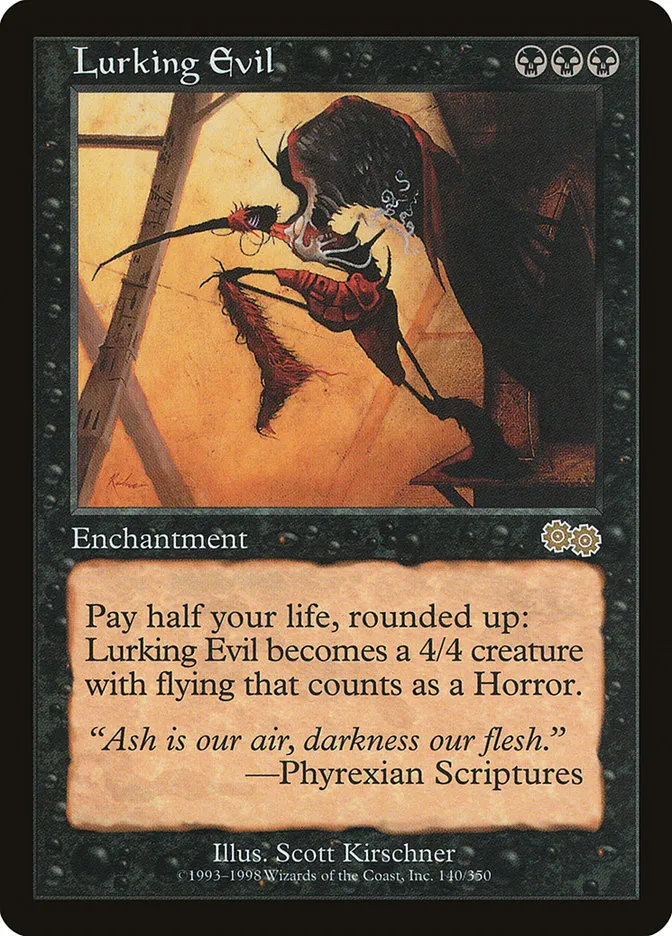 1998 Urza's Saga Lurking Evil rare #140 rare card image