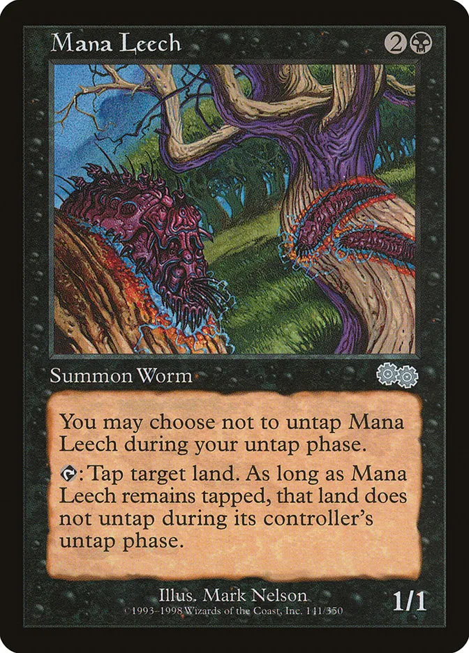 1998 Urza's Saga Mana Leech uncommon #141 uncommon card image