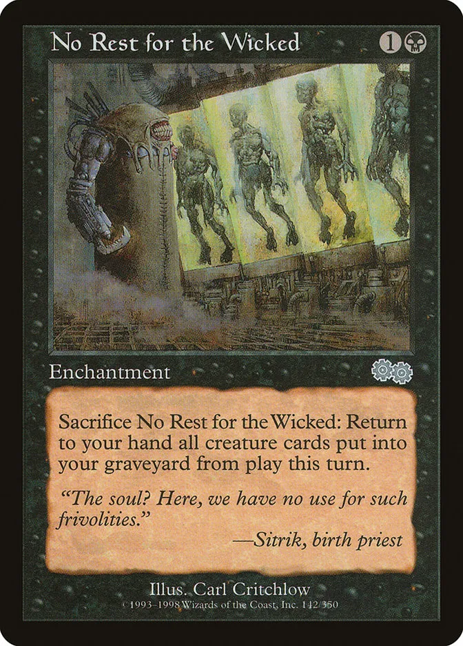 1998 Urza's Saga No Rest for the Wicked uncommon #142 uncommon card image