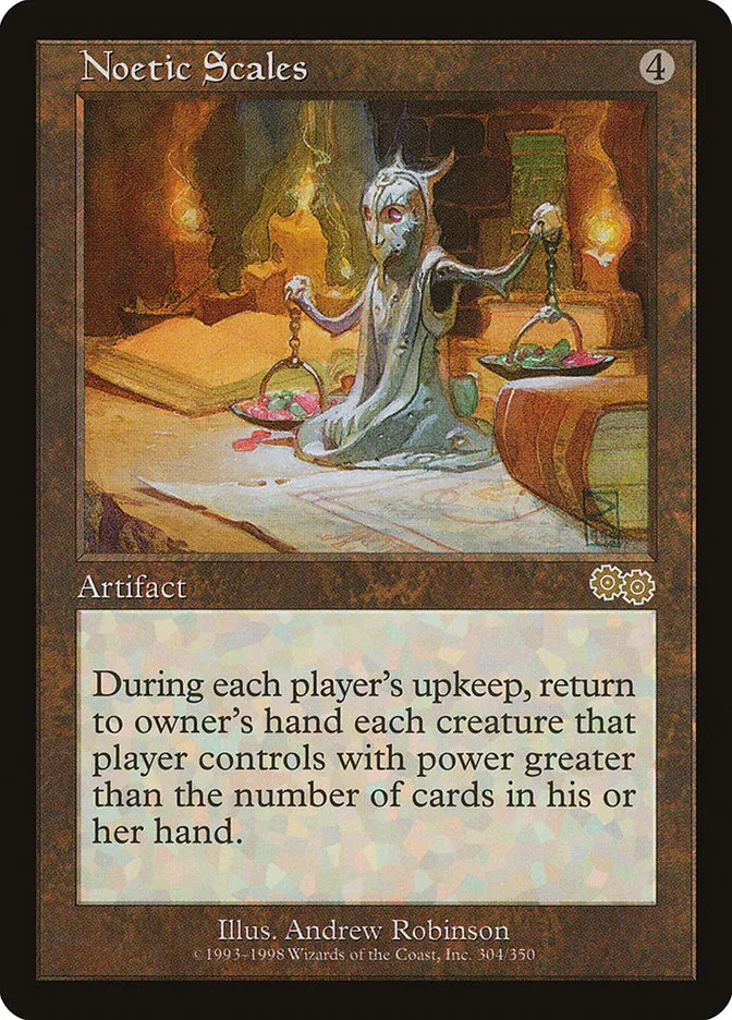 1998 Urza's Saga Noetic Scales rare #304 rare card image