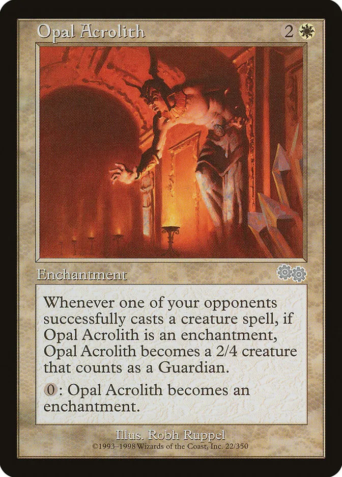 1998 Urza's Saga Opal Acrolith uncommon #22 uncommon card image