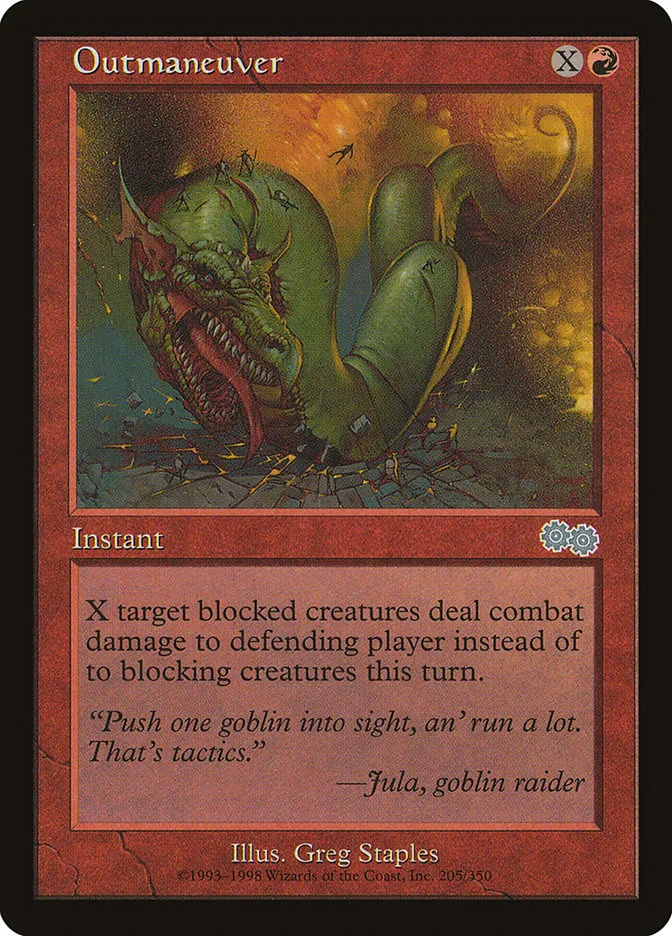 1998 Urza's Saga Outmaneuver uncommon #205 uncommon card image