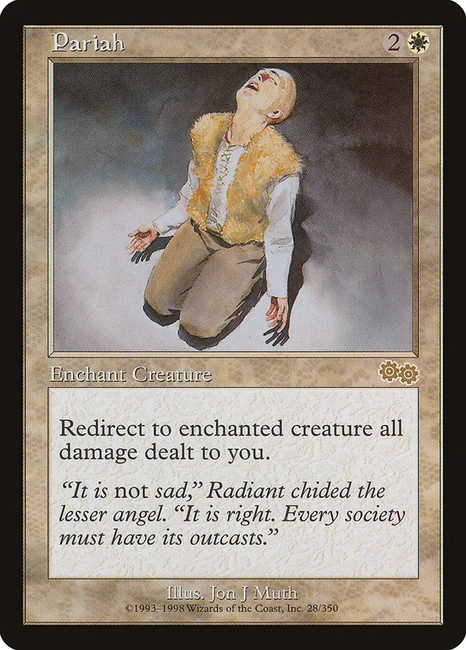 1998 Urza's Saga Pariah rare #28 rare card image