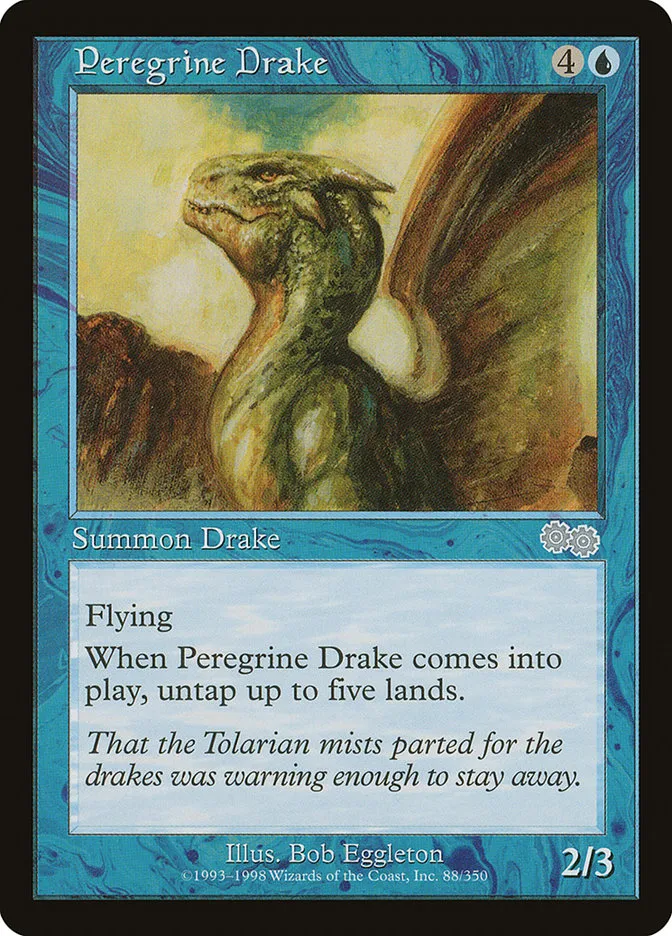 1998 Urza's Saga Peregrine Drake uncommon #88 uncommon card image
