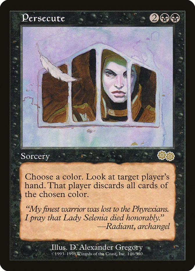 1998 Urza's Saga Persecute rare #146 rare card image