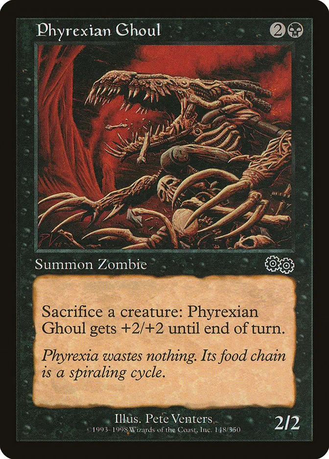 1998 Urza's Saga Phyrexian Ghoul common #148 common card image