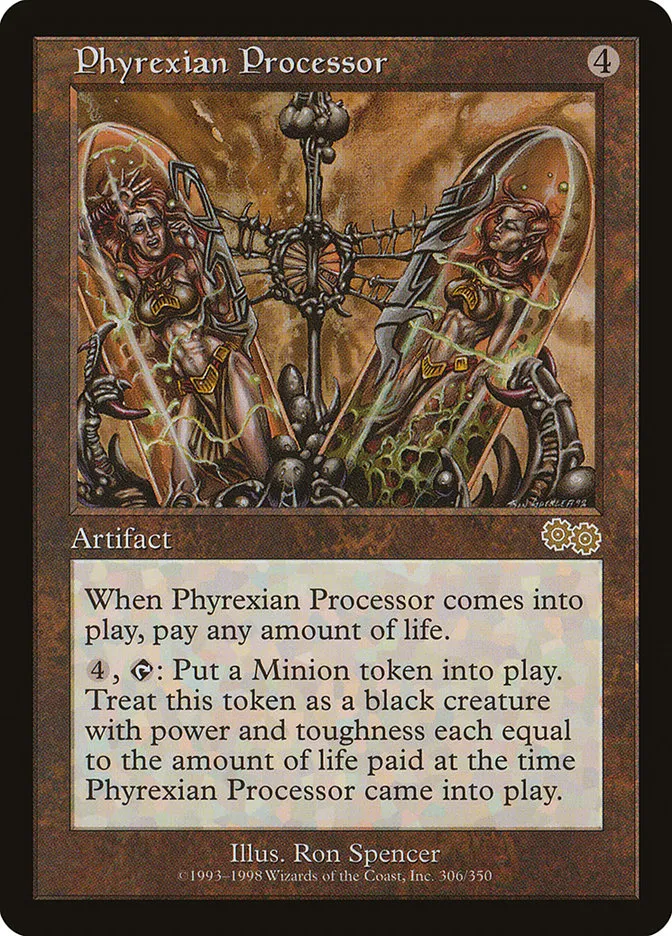1998 Urza's Saga Phyrexian Processor rare #306 rare card image