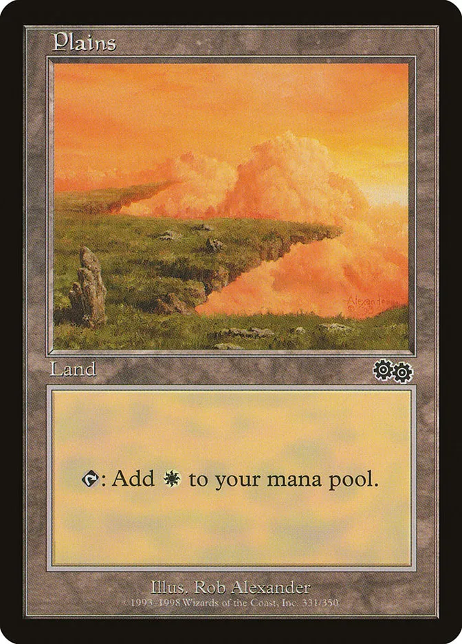 1998 Urza's Saga Plains common #331 common card image