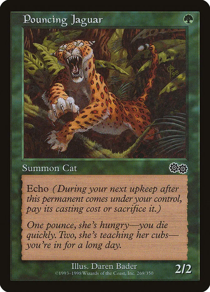 1998 Urza's Saga Pouncing Jaguar common #269 common card image