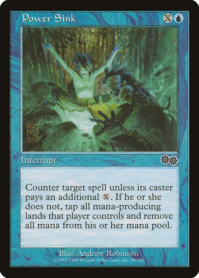 1998 Urza's Saga Power Sink common #89 common card image