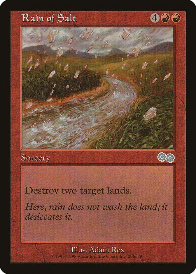 1998 Urza's Saga Rain of Salt uncommon #206 uncommon card image