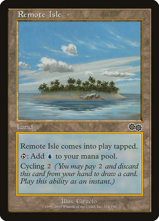 1998 Urza's Saga Remote Isle common #324 common card image