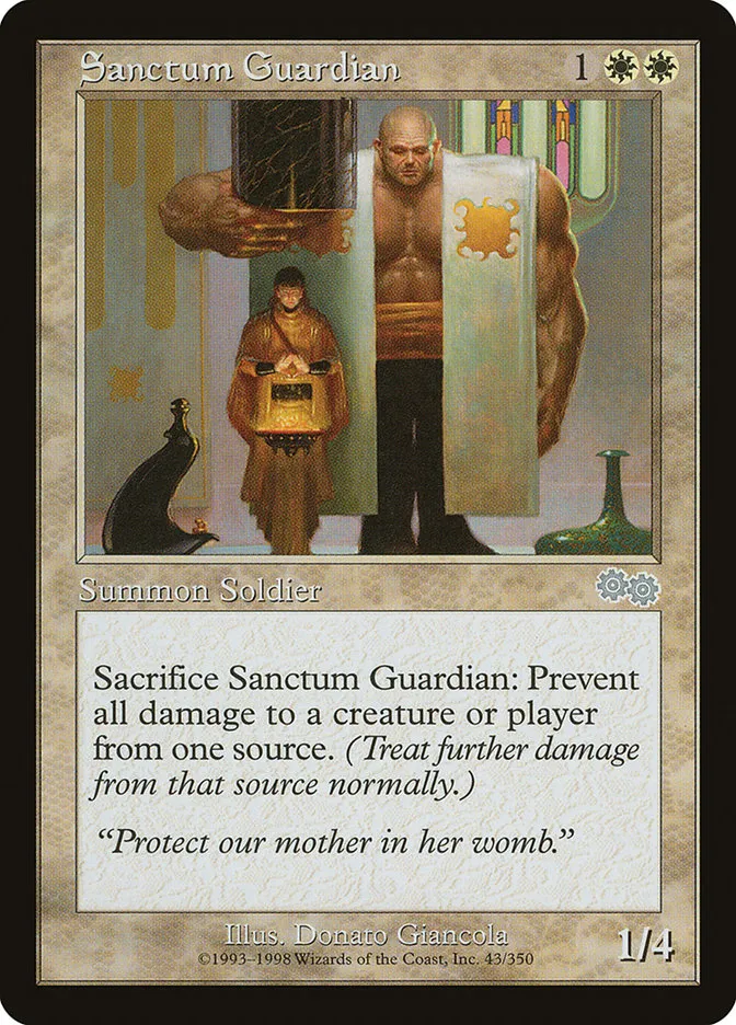 1998 Urza's Saga Sanctum Guardian uncommon #43 uncommon card image