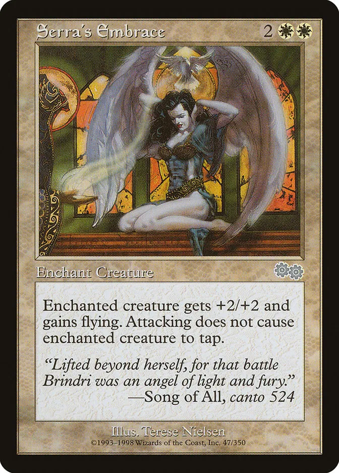 1998 Urza's Saga Serra's Embrace uncommon #47 uncommon card image