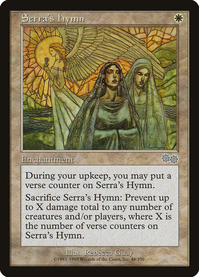 1998 Urza's Saga Serra's Hymn uncommon #48 uncommon card image