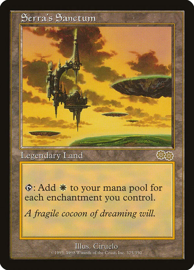 1998 Urza's Saga Serra's Sanctum rare #325 rare card image