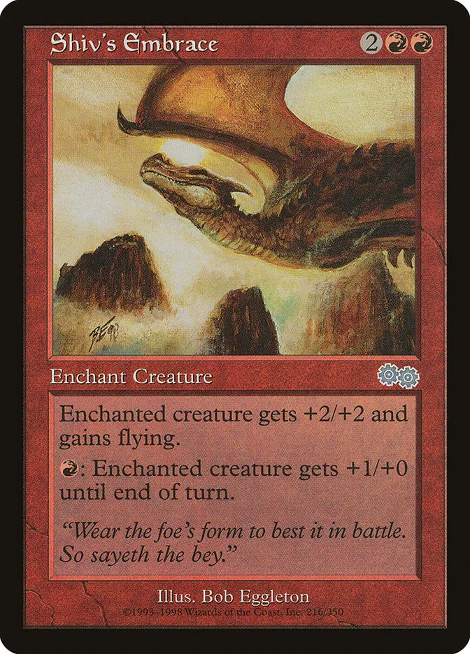 1998 Urza's Saga Shiv's Embrace uncommon #216 uncommon card image