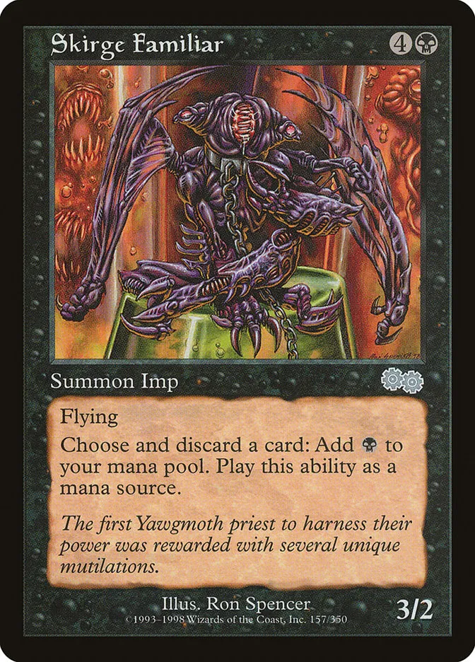 1998 Urza's Saga Skirge Familiar uncommon #157 uncommon card image