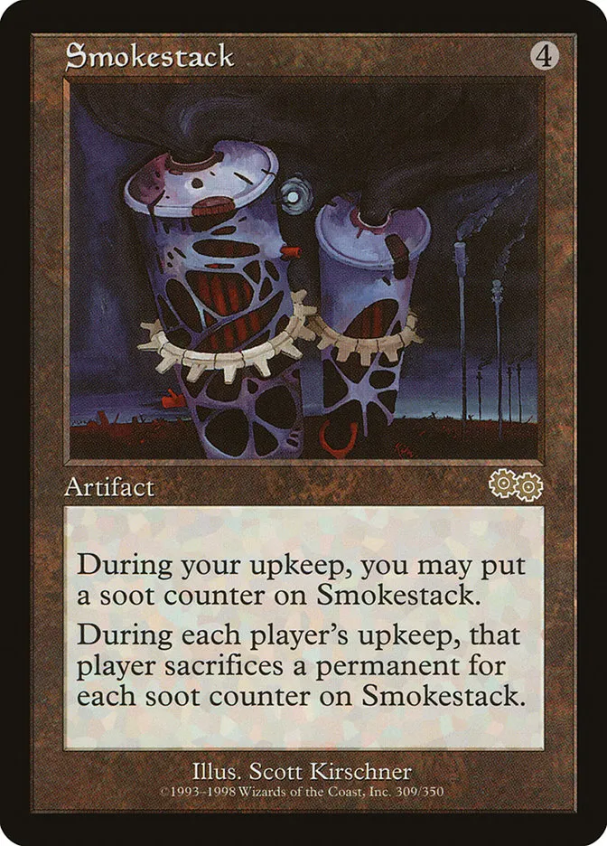 1998 Urza's Saga Smokestack rare #309 rare card image
