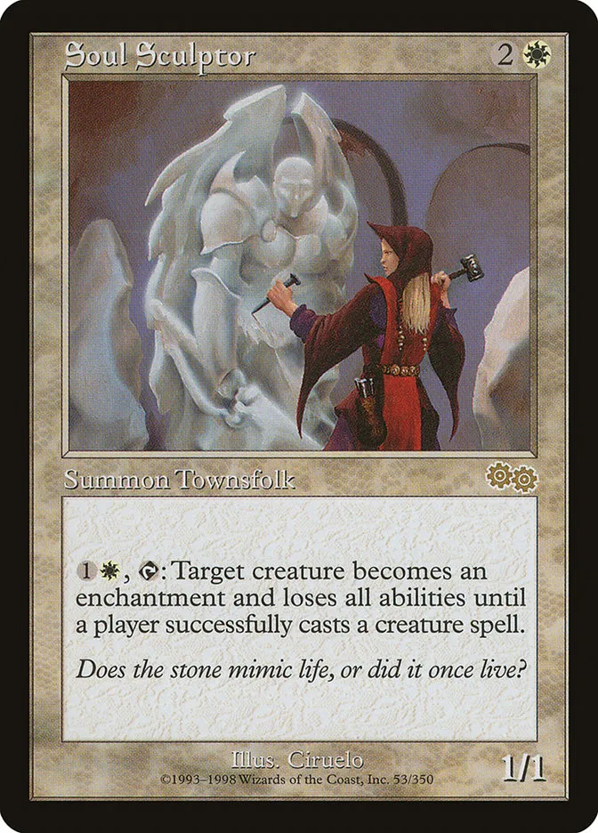 1998 Urza's Saga Soul Sculptor rare #53 rare card image