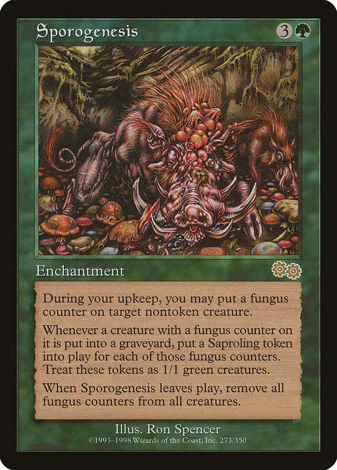 1998 Urza's Saga Sporogenesis rare #273 rare card image