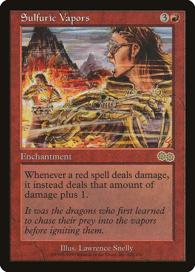 1998 Urza's Saga Sulfuric Vapors rare #220 rare card image