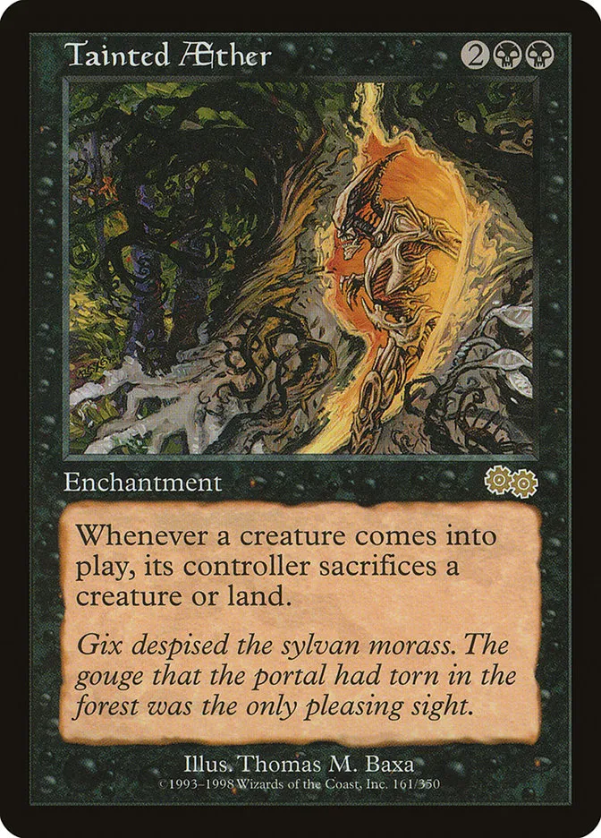 1998 Urza's Saga Tainted Aether rare #161 rare card image