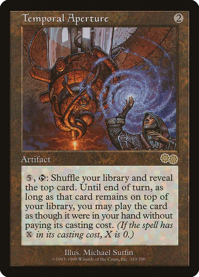 1998 Urza's Saga Temporal Aperture #310 rare card image