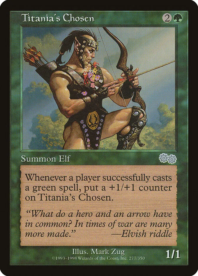 1998 Urza's Saga Titania's Chosen uncommon #277 uncommon card image