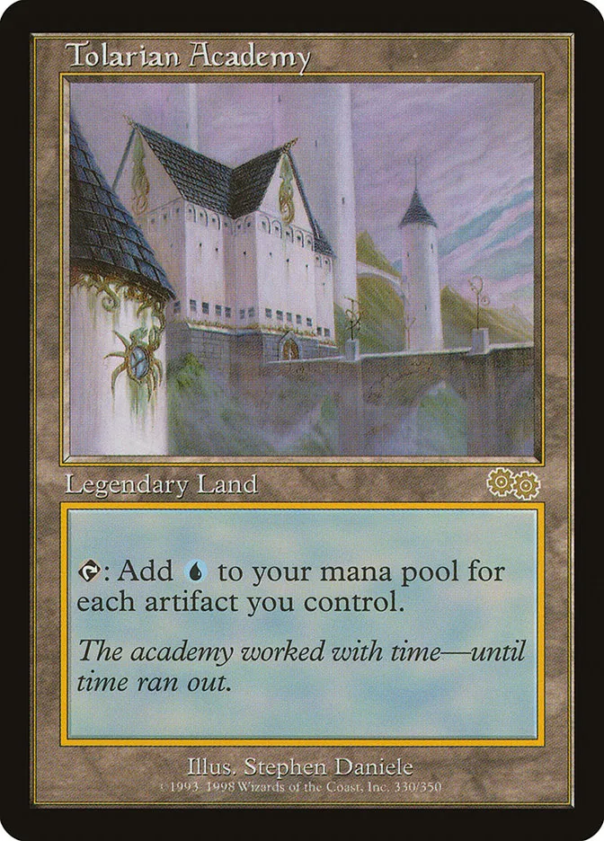1998 Urza's Saga Tolarian Academy rare #330 rare card image